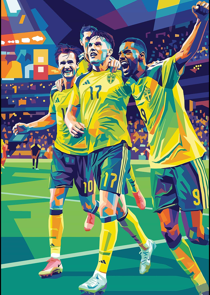 Sweden Football Team Celebration