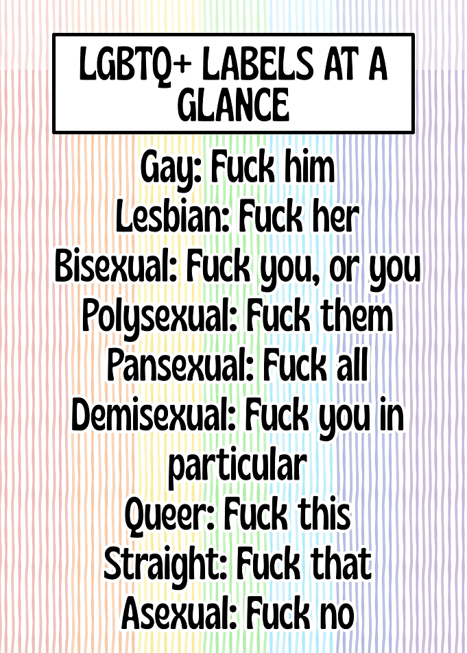 Funny Fucks LGBTQ+ Labels Explained