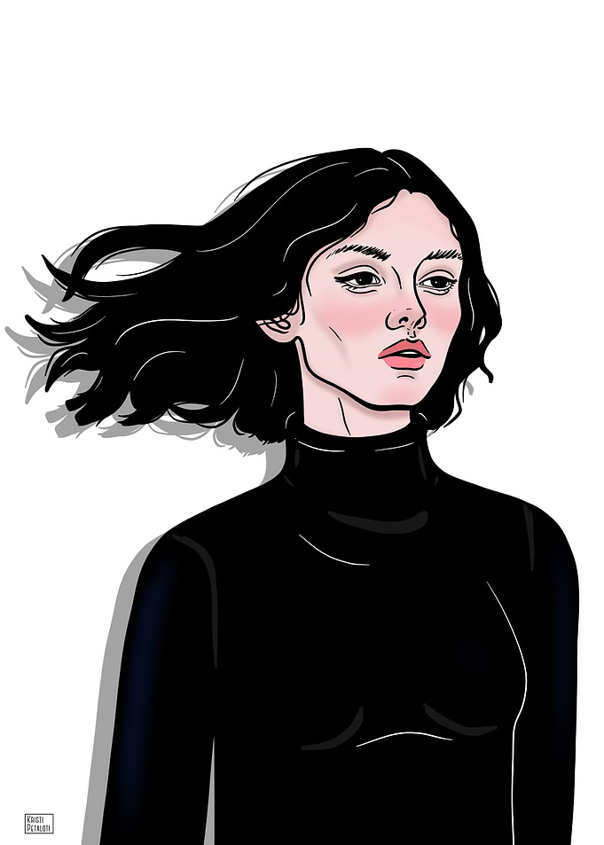 Woman in Black Turtleneck