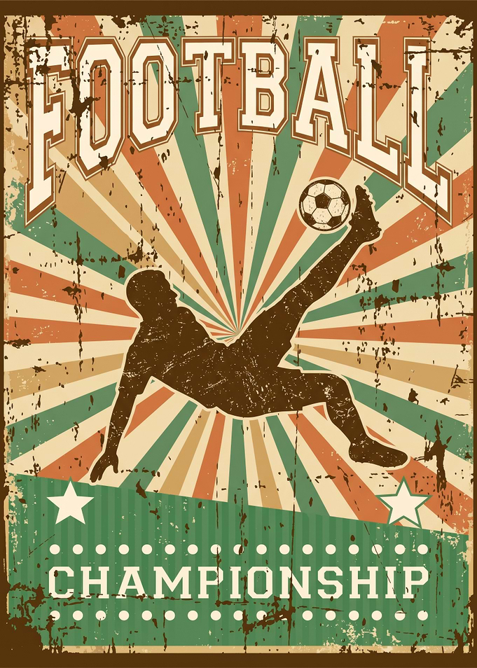 Vintage Football Championship Poster