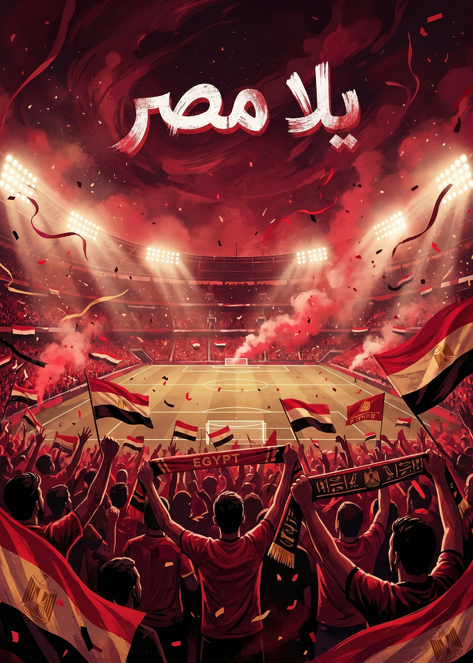 Egyptian Sports Fans in Stadium