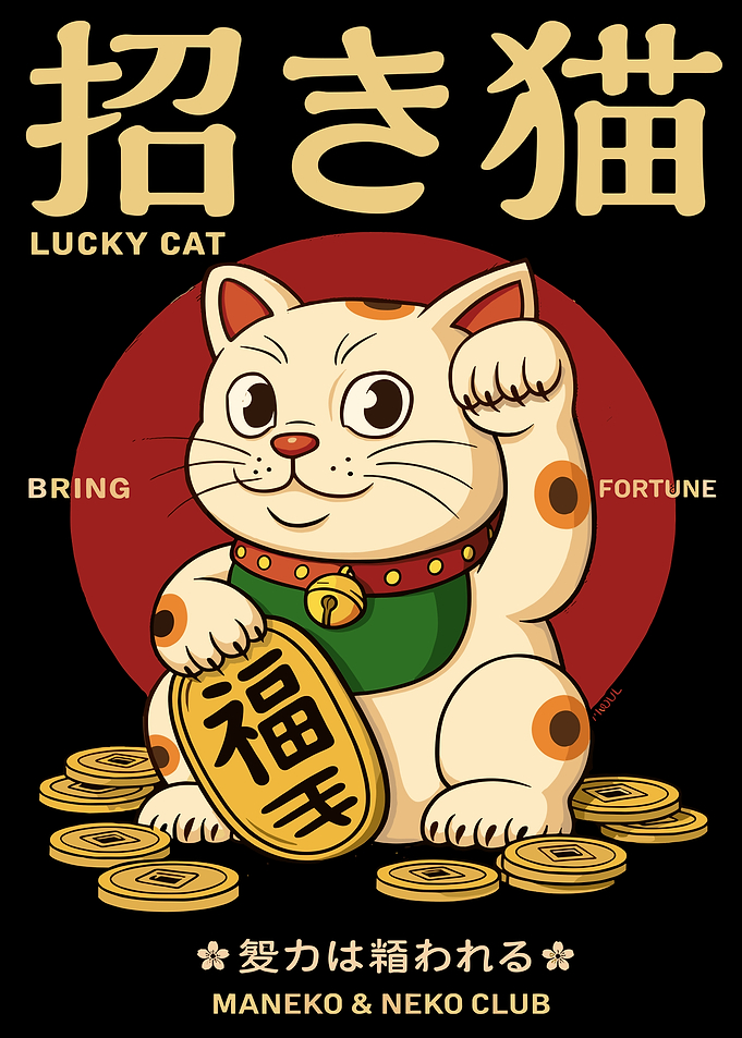 Lucky Cat with Coins