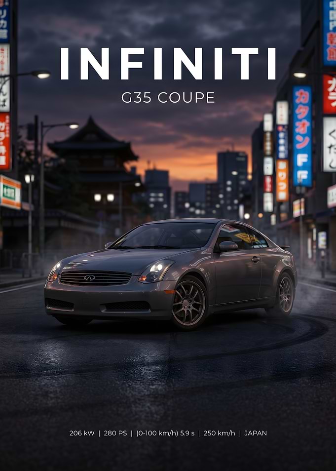 Infiniti G35 Coupe Drifting in Japan