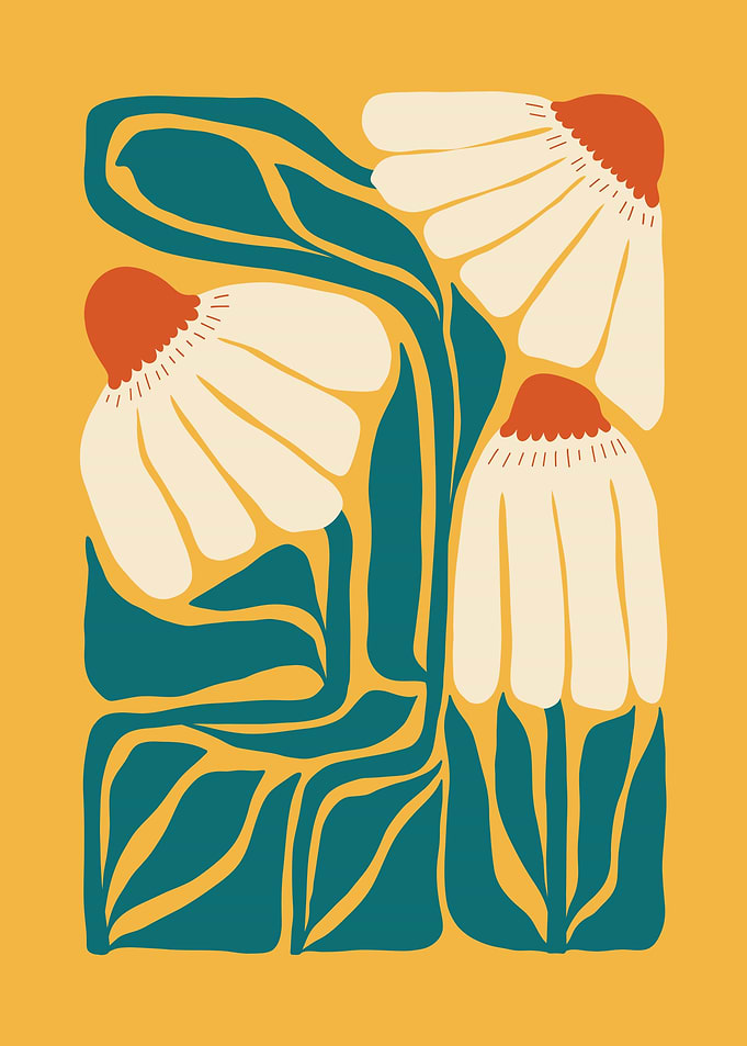 Art Nouveau Floral Illustration