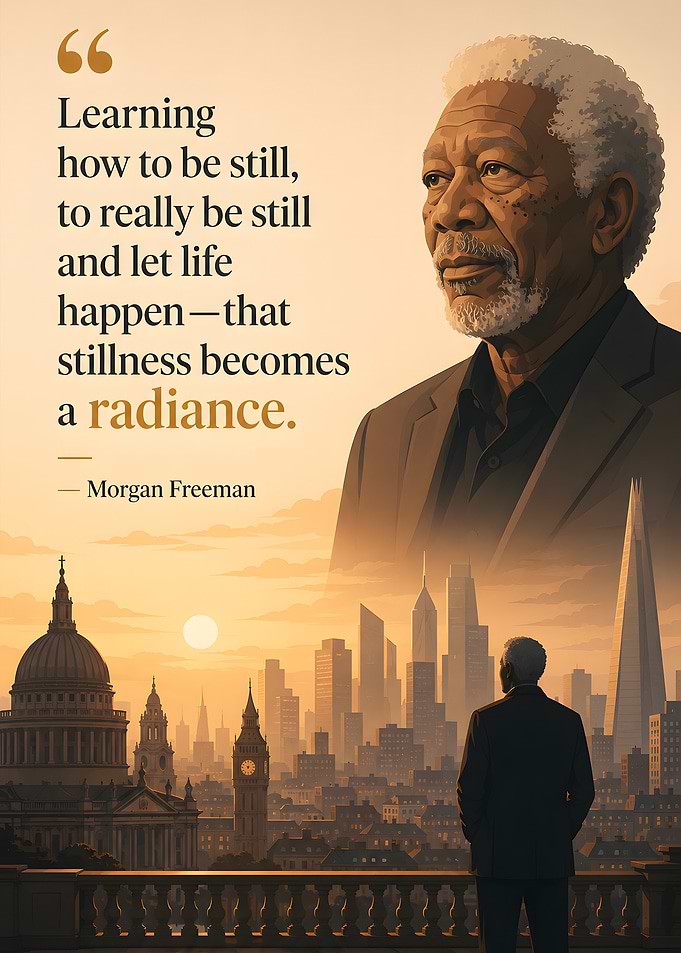 Morgan Freeman quote about stillness