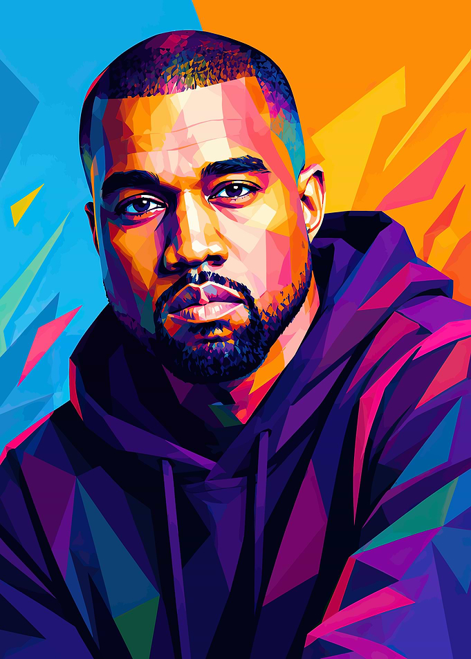 Kanye West Pop Art Portrait