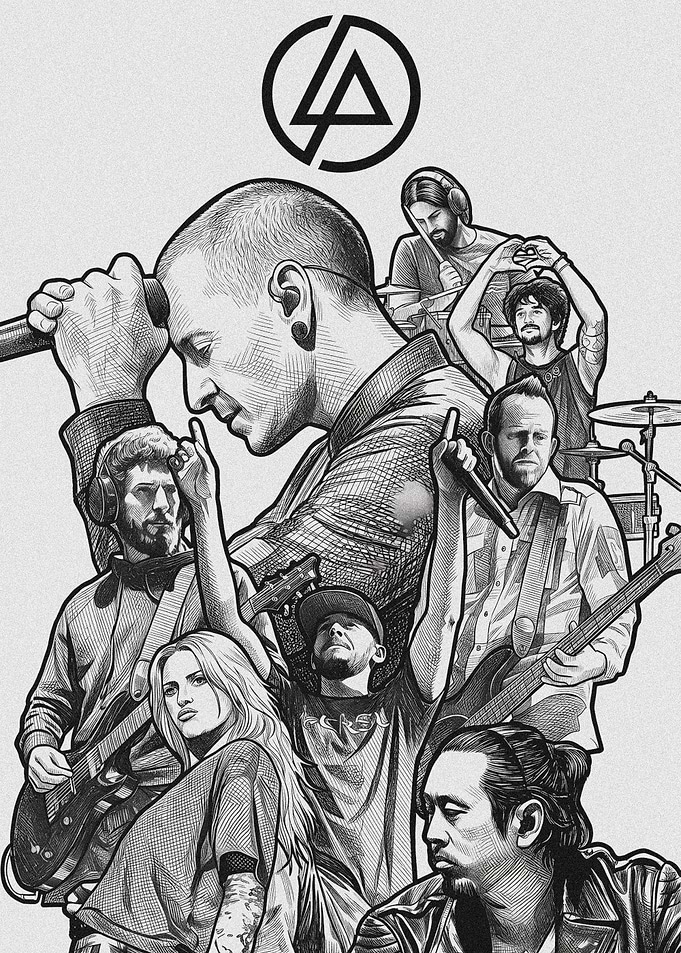 Linkin Park Band Portrait