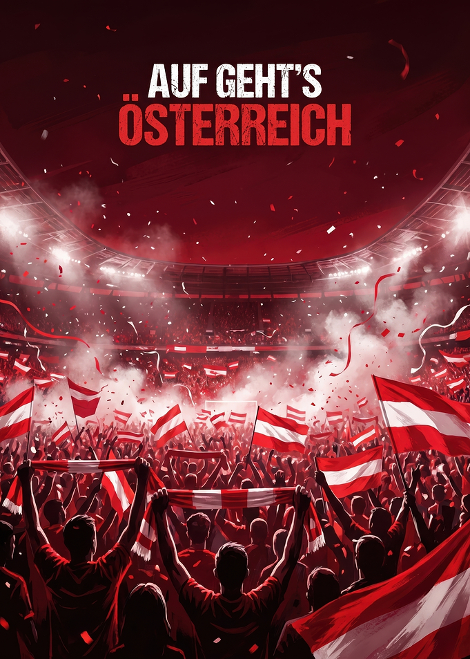 Austrian Fans Celebrate in Stadium