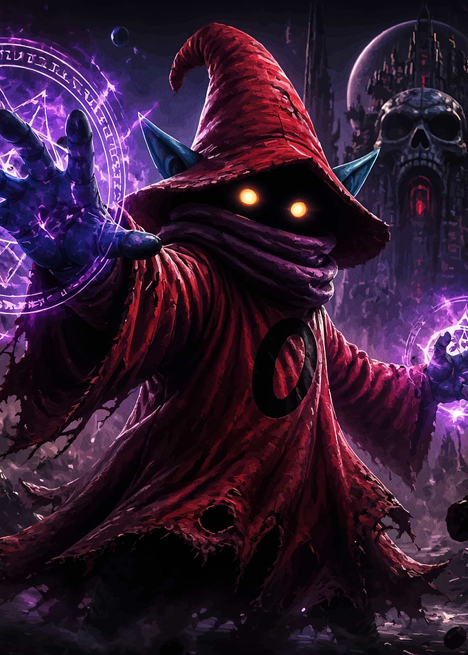 Orko casting a spell
