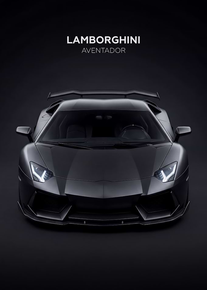 Lamborghini Aventador Front View Dark