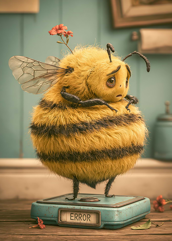 Sad Bee on a Scale