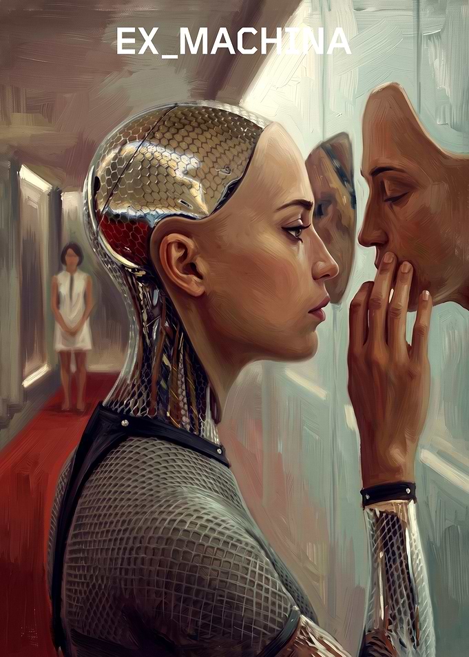 Ex Machina AI Robot and Human Interaction
