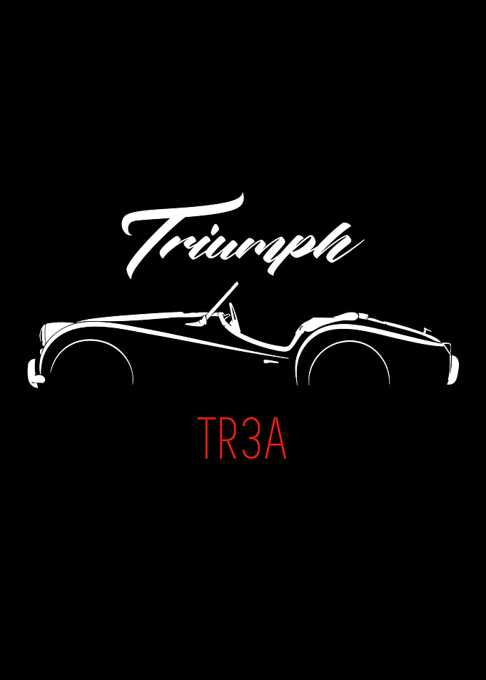 Triumph TR3A Car Silhouette