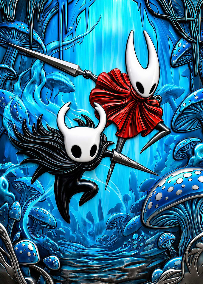Hollow Knight Characters in Blue Forest
