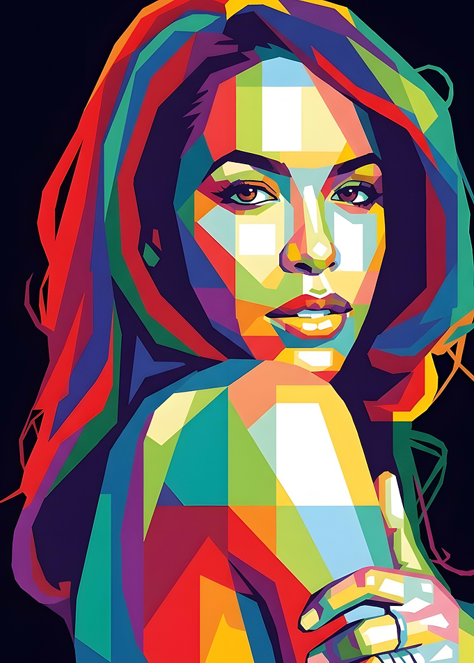 Aaliyah Pop Art Portrait of a Woman
