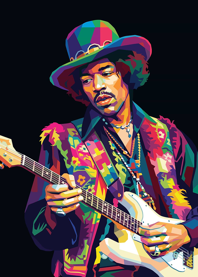 Jimi Hendrix Pop Art Portrait
