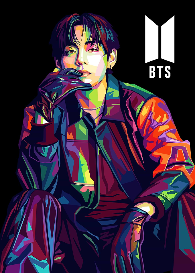 BTS V Pop Art Portrait
