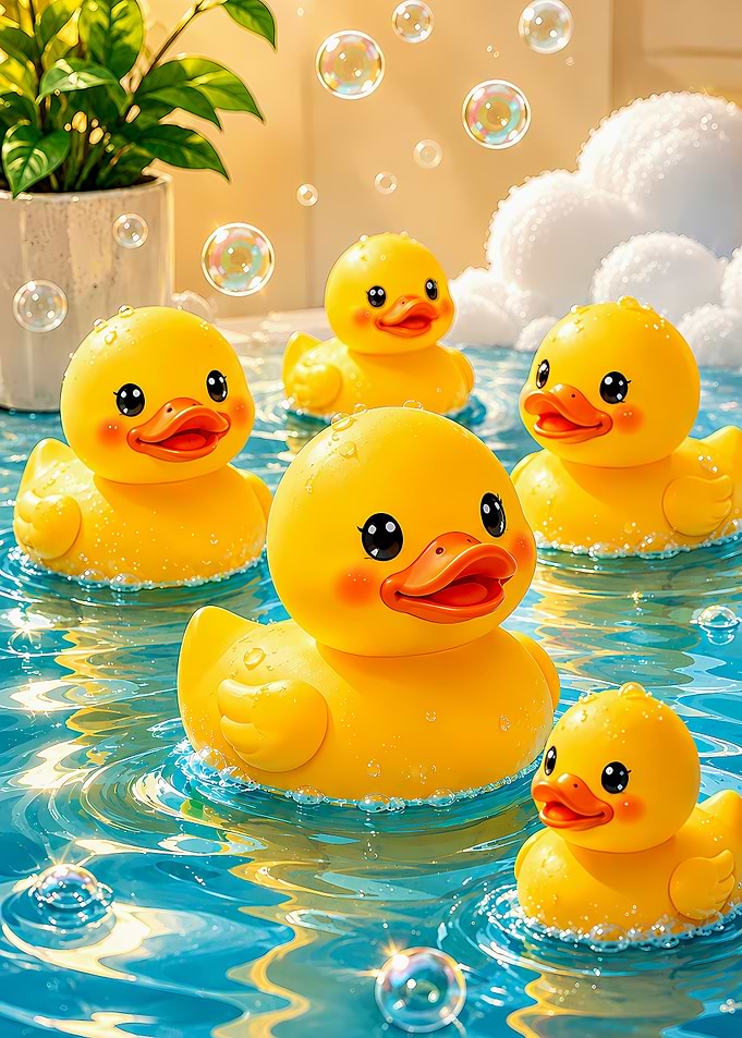 Rubber Ducks in Water