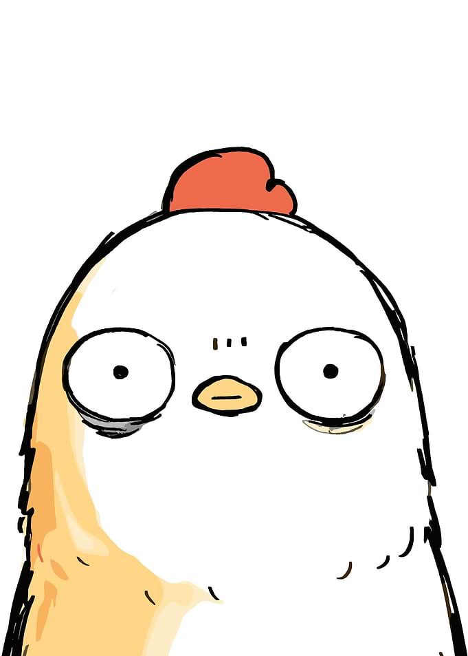 Surprised Cartoon Chicken