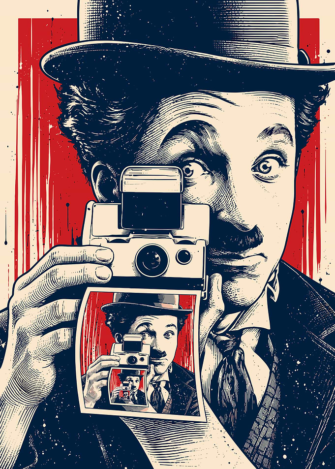 Charlie Chaplin Takes a Photo