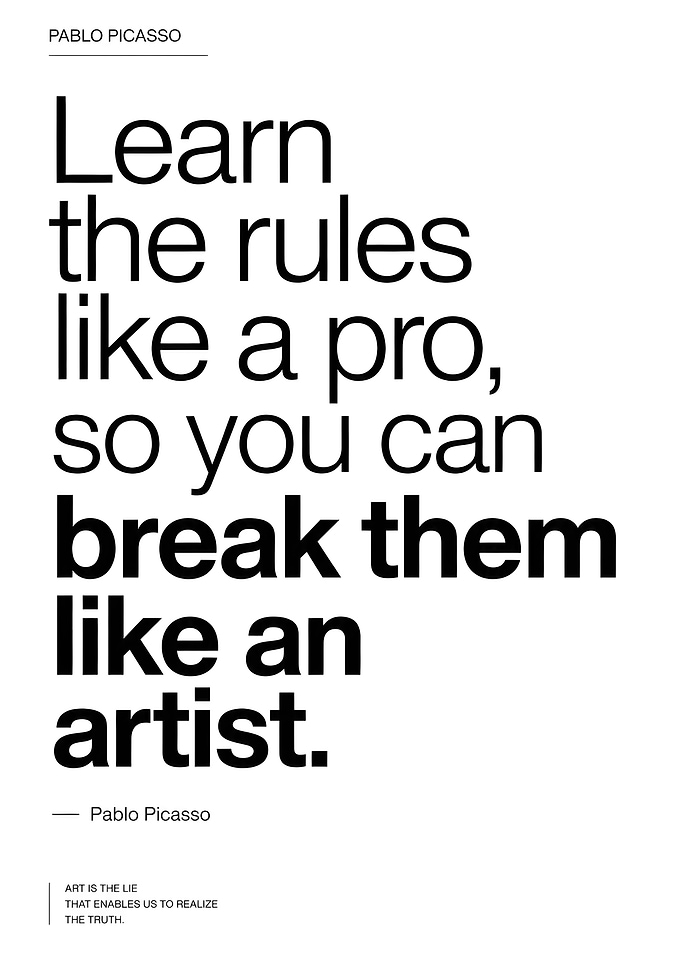 Pablo Picasso Quote Poster