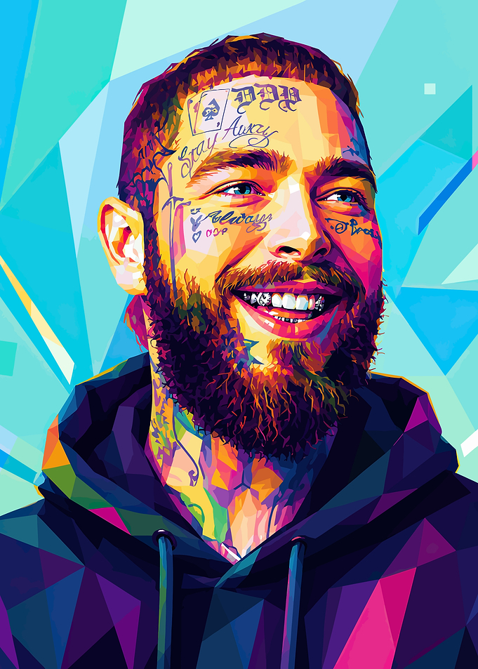 Post Malone Pop Art Portrait