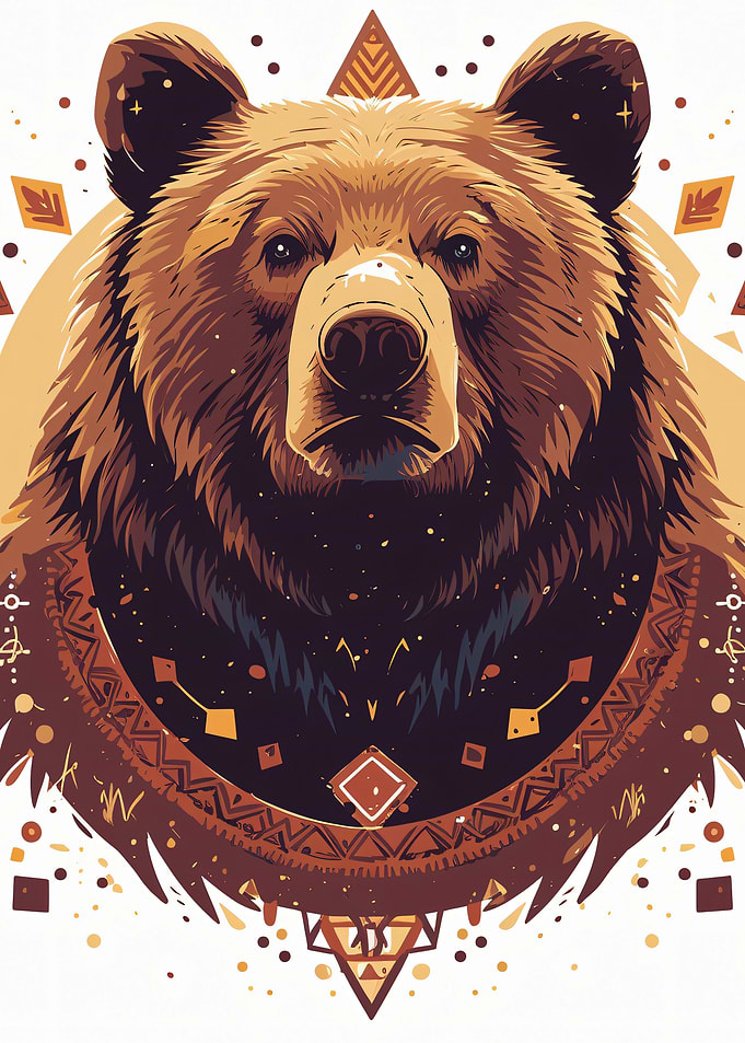 Tribal Bear Portrait