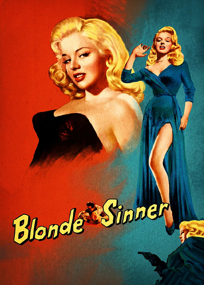 Blonde Sinner Vintage Movie Poster