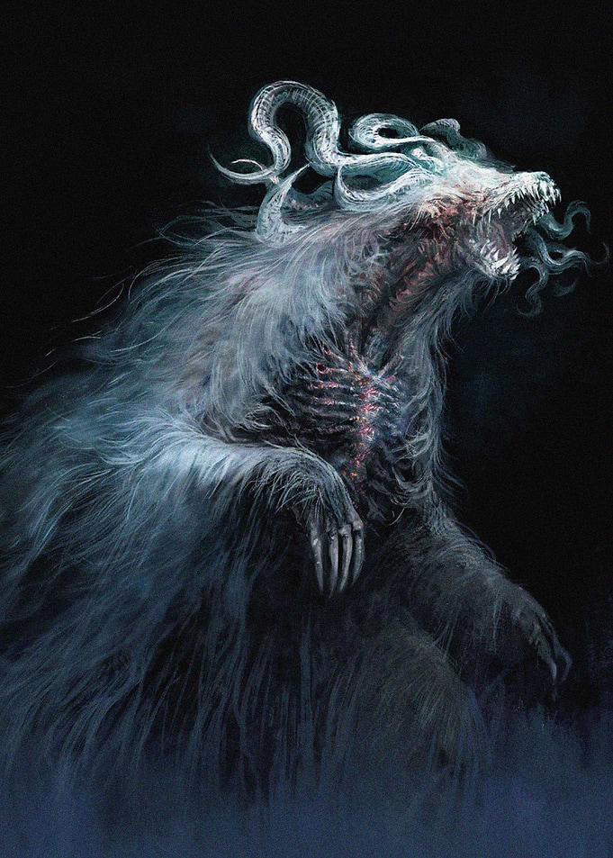 Horrific Beast with Tentacles and Fur