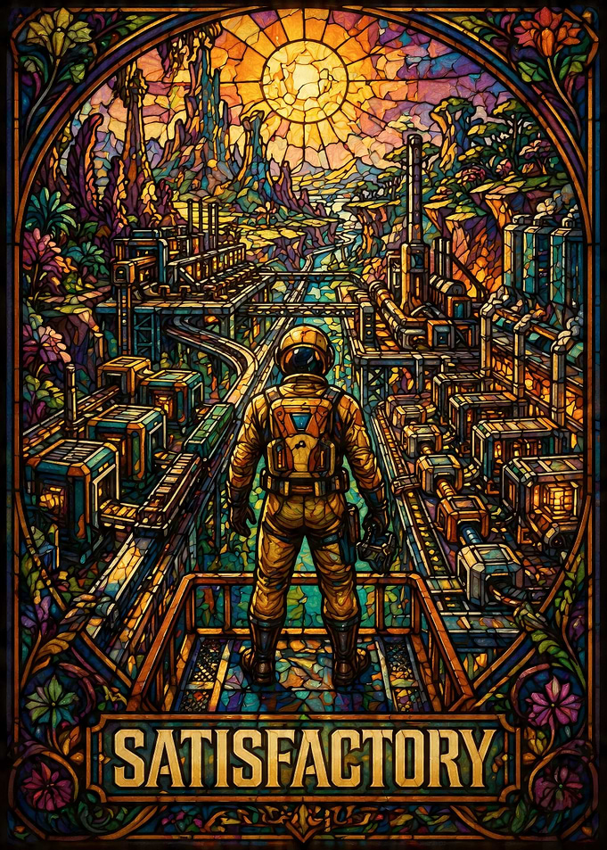 Satisfactory Game Poster