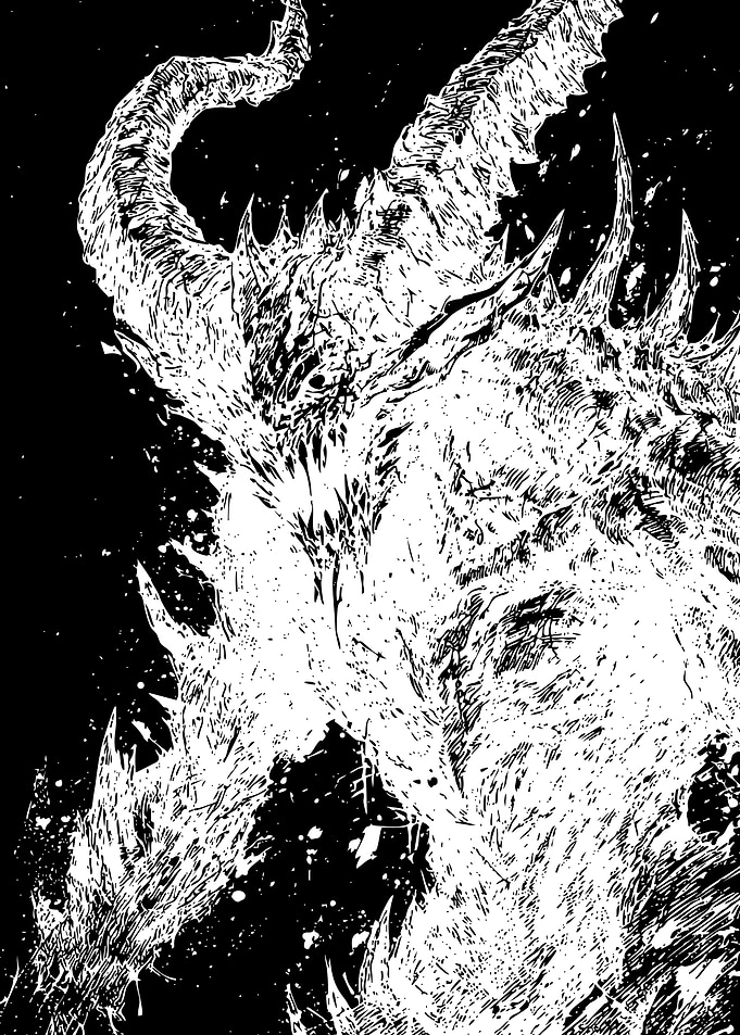 Monstrous Demon with Horns