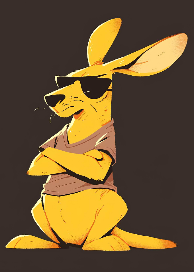 Cool Kangaroo Wearing Sunglasses