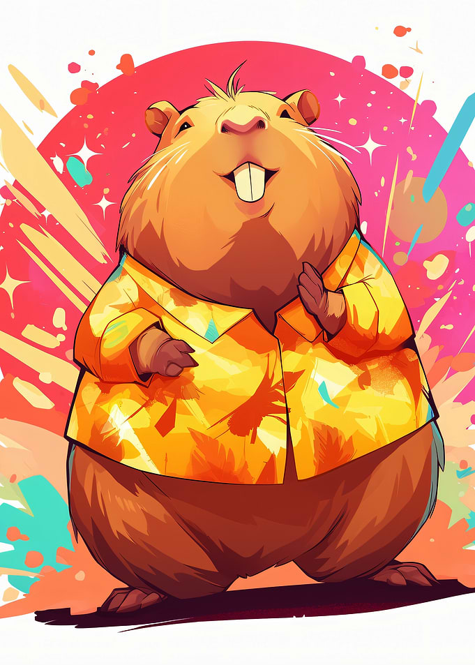 Groundhog in a Hawaiian Shirt