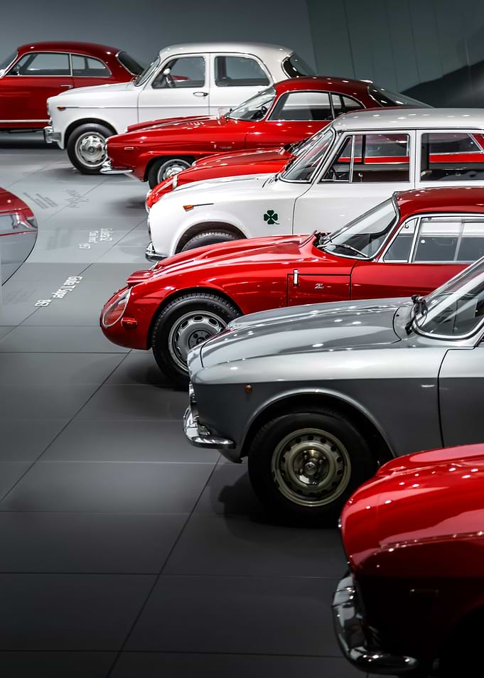 Vintage Alfa Romeo Cars Display