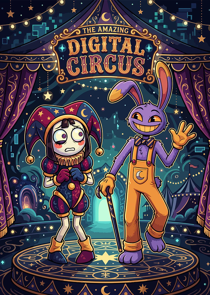 The Amazing Digital Circus Poster Pomni And Jax