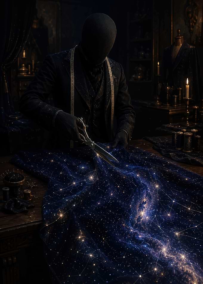 Cosmic Tailor Cutting Star Fabric