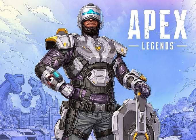 Apex Legends character with shield