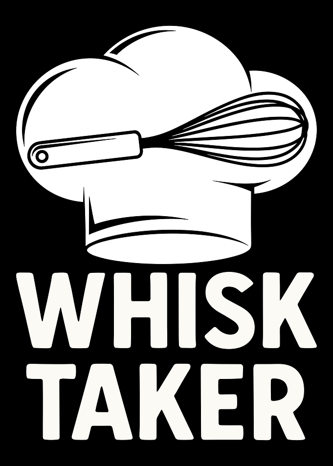 whisk taker funny baking chef pun and hat baker design