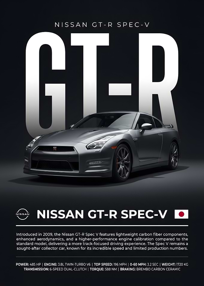 Nissan GT-R Spec-V Poster