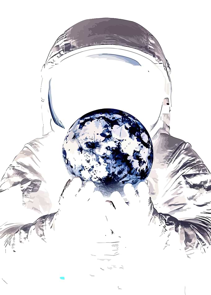 Astronaut Holding Earth
