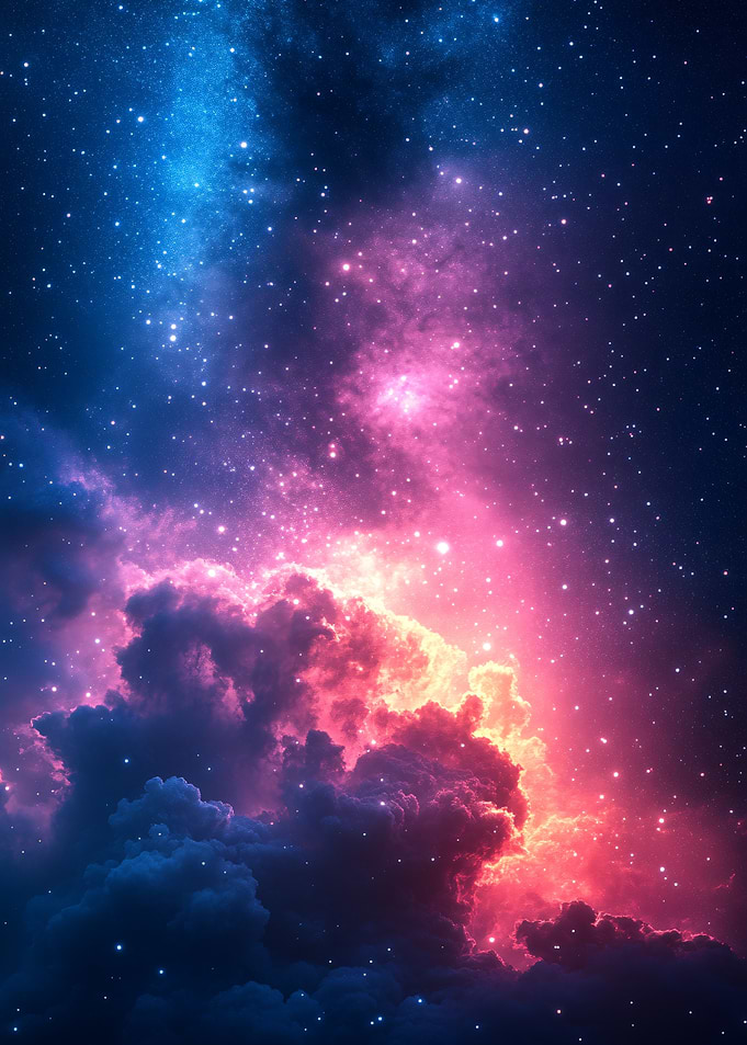 Cosmic Nebula with Stars
