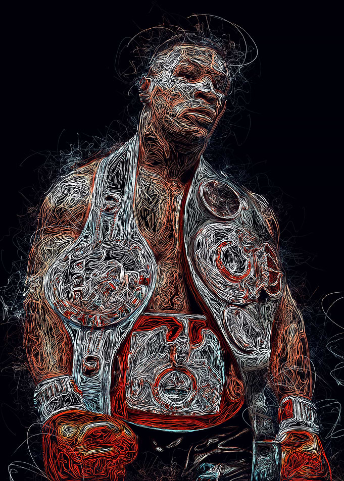 Mike Tyson Boxing Champion Portrait