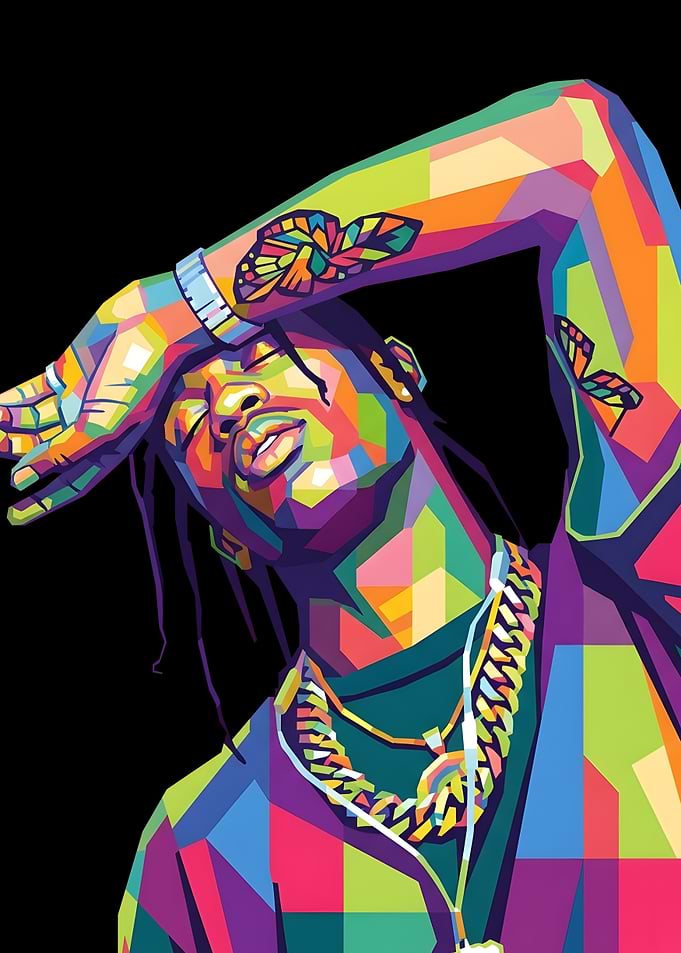 Travis Scott Pop Art Portrait