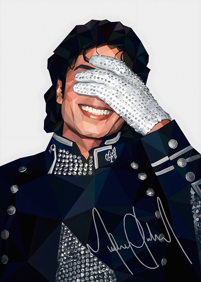 Michael Jackson Geometric Portrait