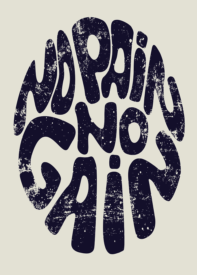 No Pain No Gain Text Art