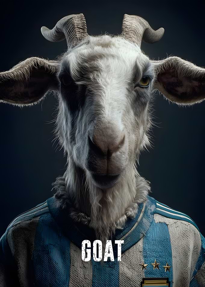Goat Wearing Argentina Jersey : Messi