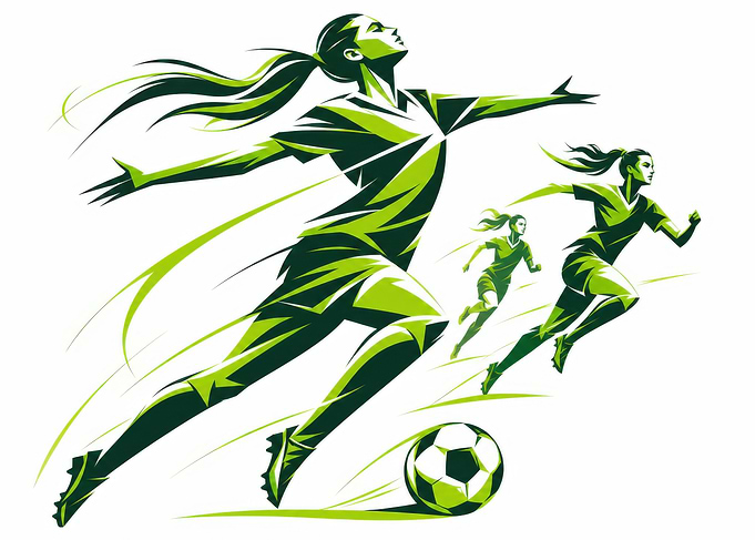 Women's Soccer Players in Action
