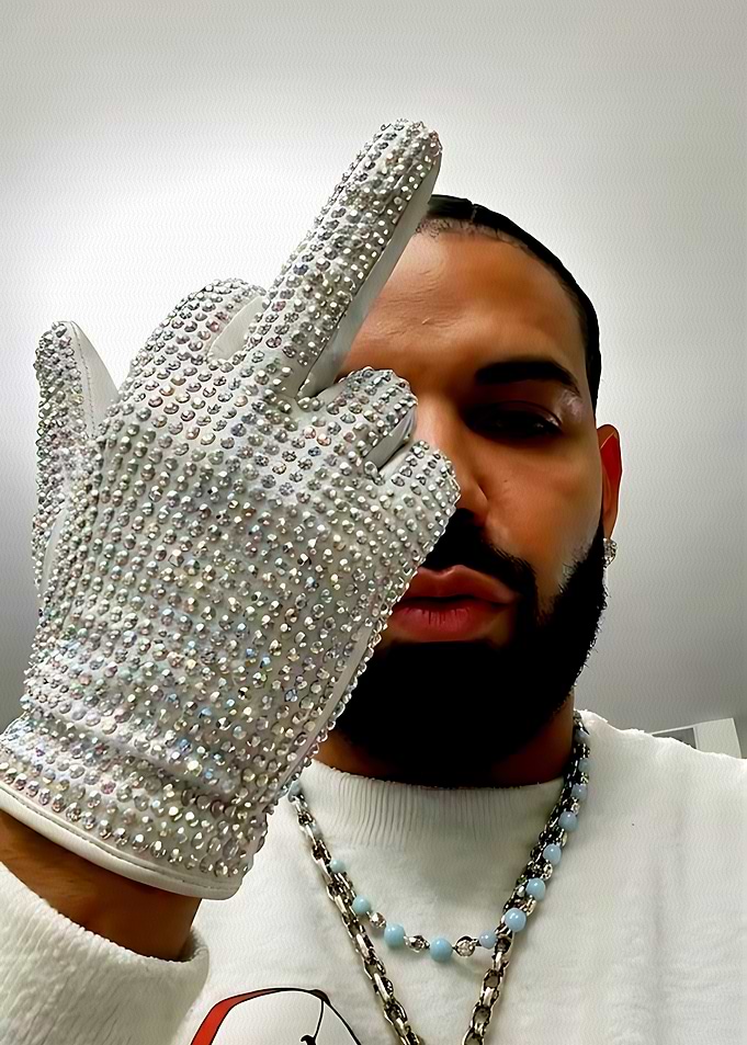 drake in Rhinestone Glove