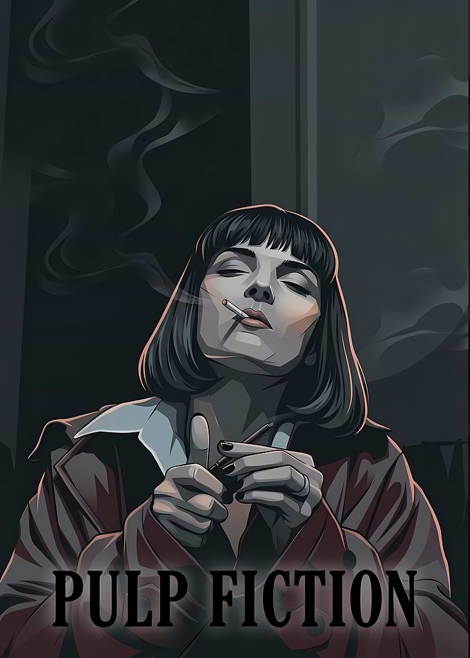 Mia Wallace Smoking Art