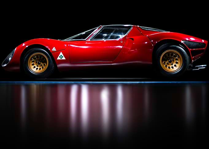 Red Alfa Romeo Sports Car